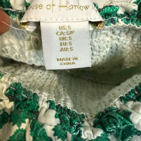House of Harlow 1960 Green and White A-Line Midi Skirt Resort Wear - Picture 12 of 12